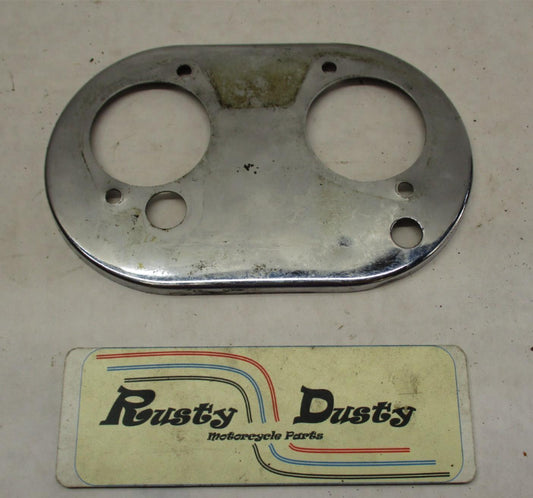 Harley Davidson Chrome Oval Dual Inlet Air Cleaner Backing Plate
