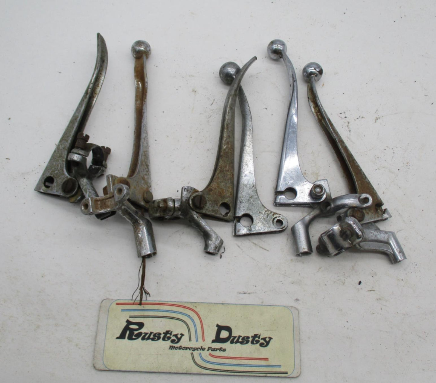 Mixed Lot of Vintage Motorcycle Hand Control Levers Brake Clutch Perches
