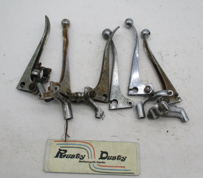 Mixed Lot of Vintage Motorcycle Hand Control Levers Brake Clutch Perches