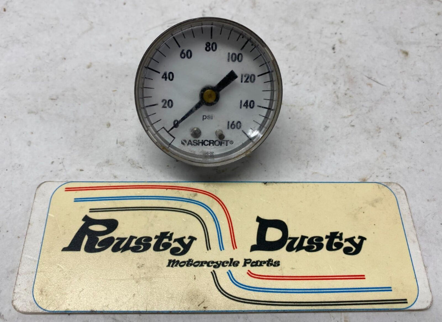 Ashcroft PSI Fuel Oil Pressure Gauge 595-07 160 PSI Harley Davidson