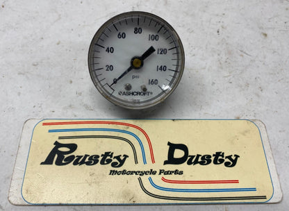 Ashcroft PSI Fuel Oil Pressure Gauge 595-07 160 PSI Harley Davidson
