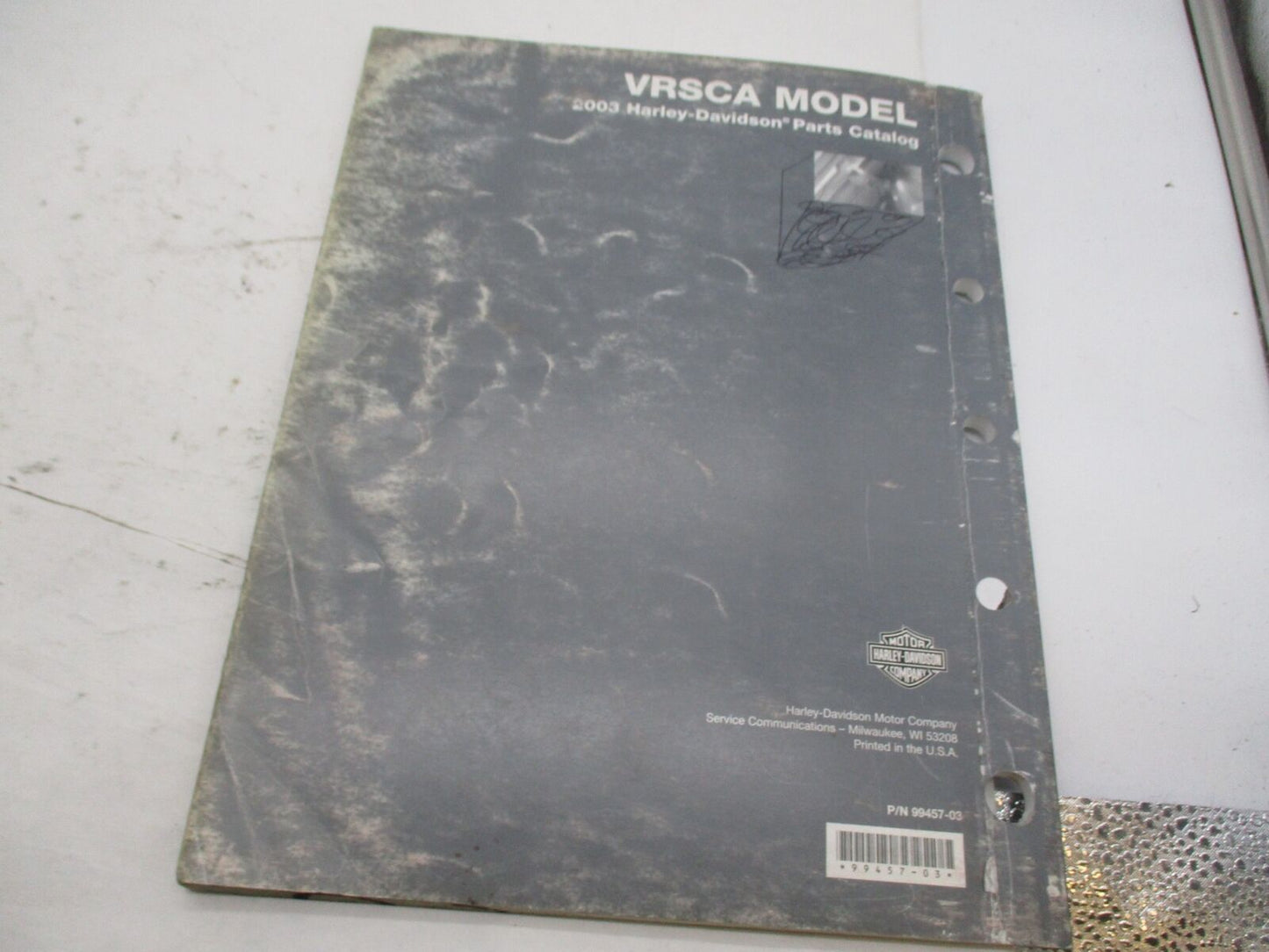 Harley Davidson Genuine Official Factory 2003 VRSCA Model Parts Catalog 99457-03