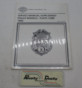Harley Davidson FLHTP FXRP Police Service Manual Supplement 1993 99483-93SP