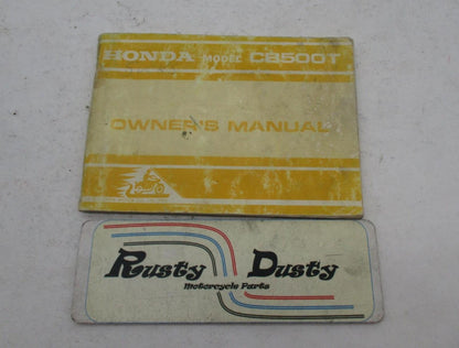 Vintage Honda OEM Original 1974 CB500T Owner's Manual