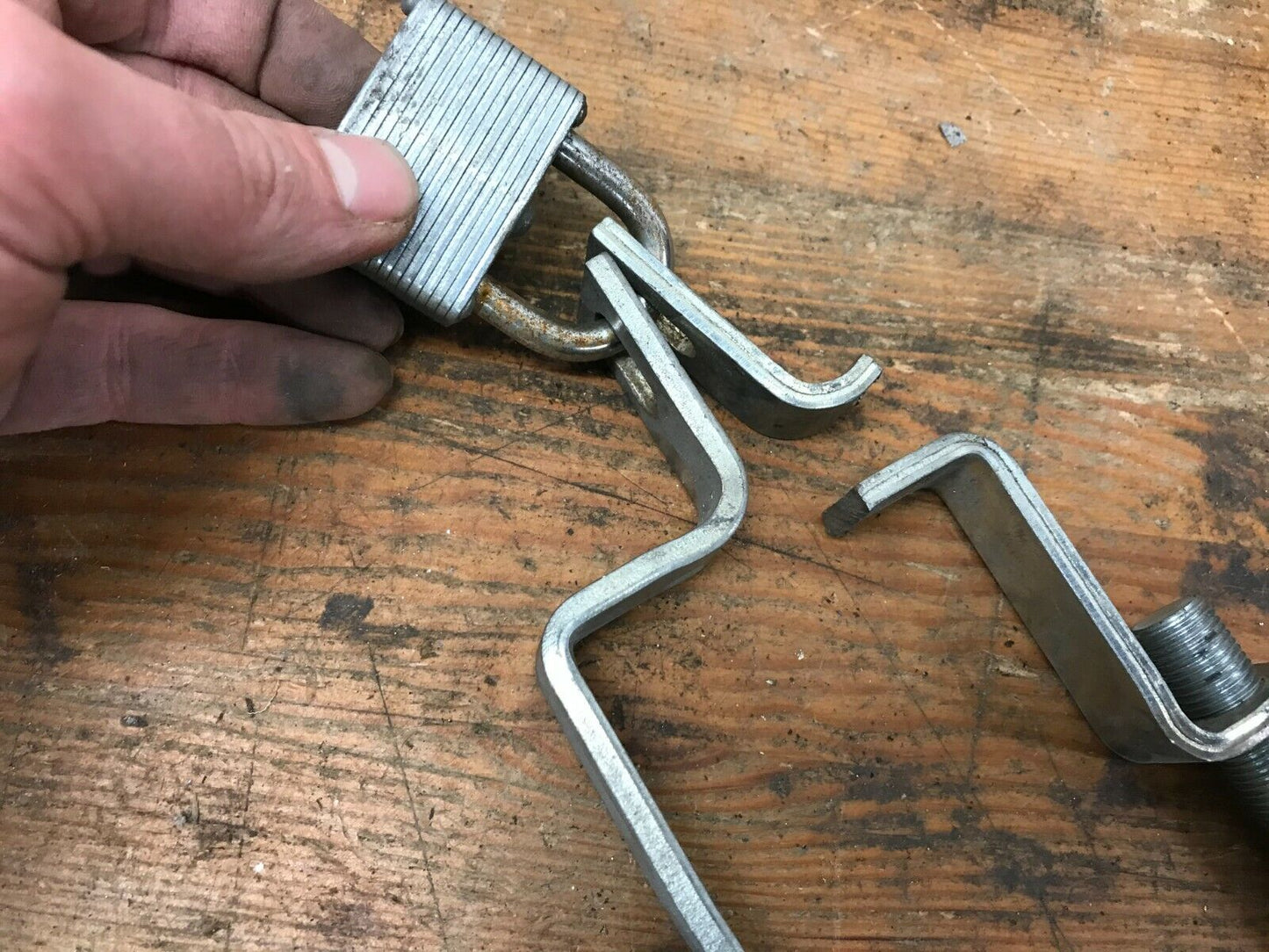 Vintage Motorcycle "Universal Front Wheel Lock Broken For Parts