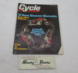 VTG Cycle Magazine February 1970 Desmo Ducati Baja Bike Buster and Bronson