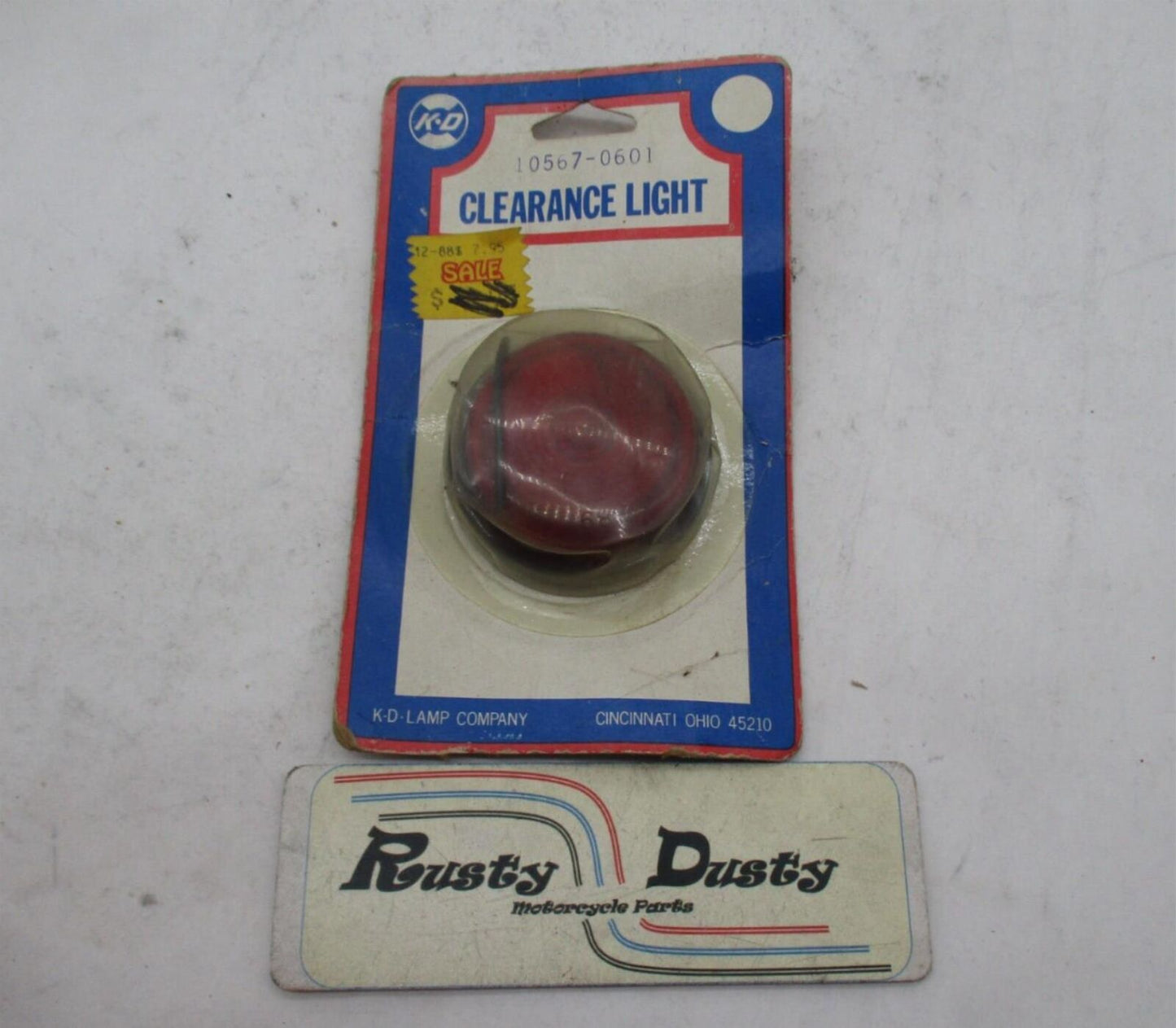 Vintage NOS KD Clearance Motorcycle Red Marker Light 10567-0601