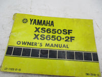 Yamaha Genuine XS650SF XS650-2F Owners Manual LIT-11626-01-65