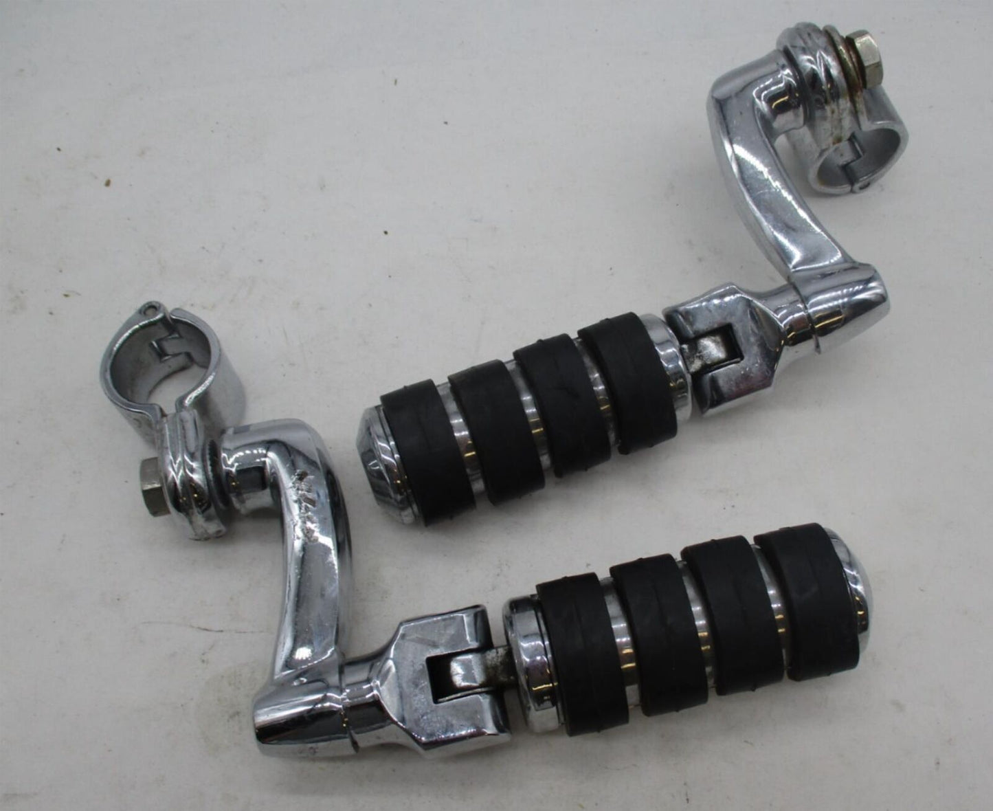Harley Davidson Genuine Highway Pegs w/ Crash Bar Clamp Mounting Brackets