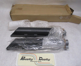 Harley FXD Dyna Genuine NOS Black Baloney Cut Satin Slip on Mufflers 80313-99 #1