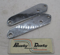 Harley Davidson Dyna Pair of Chrome Highway Peg Bracket Plates 49002-98