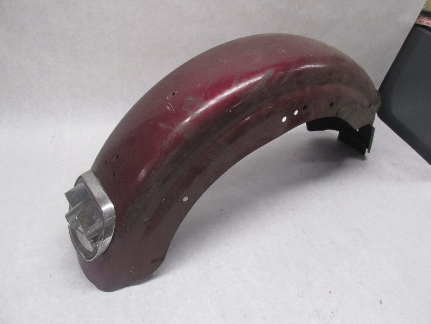 Harley Davidson Genuine Shovelhead Maroon 7" Rear Fender w/ Guide 97 Light