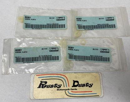 Harley Buell Genuine Lot (19) Plastic Washers 6035Y
