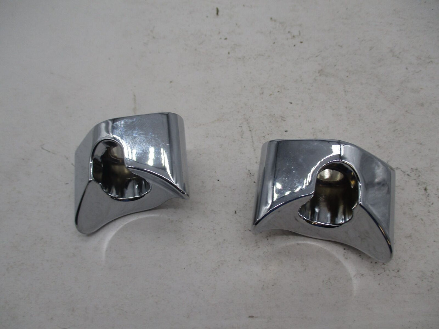 Pair of Harley Davidson Chrome Curved Clamp Covers