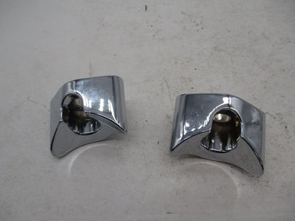 Pair of Harley Davidson Chrome Curved Clamp Covers