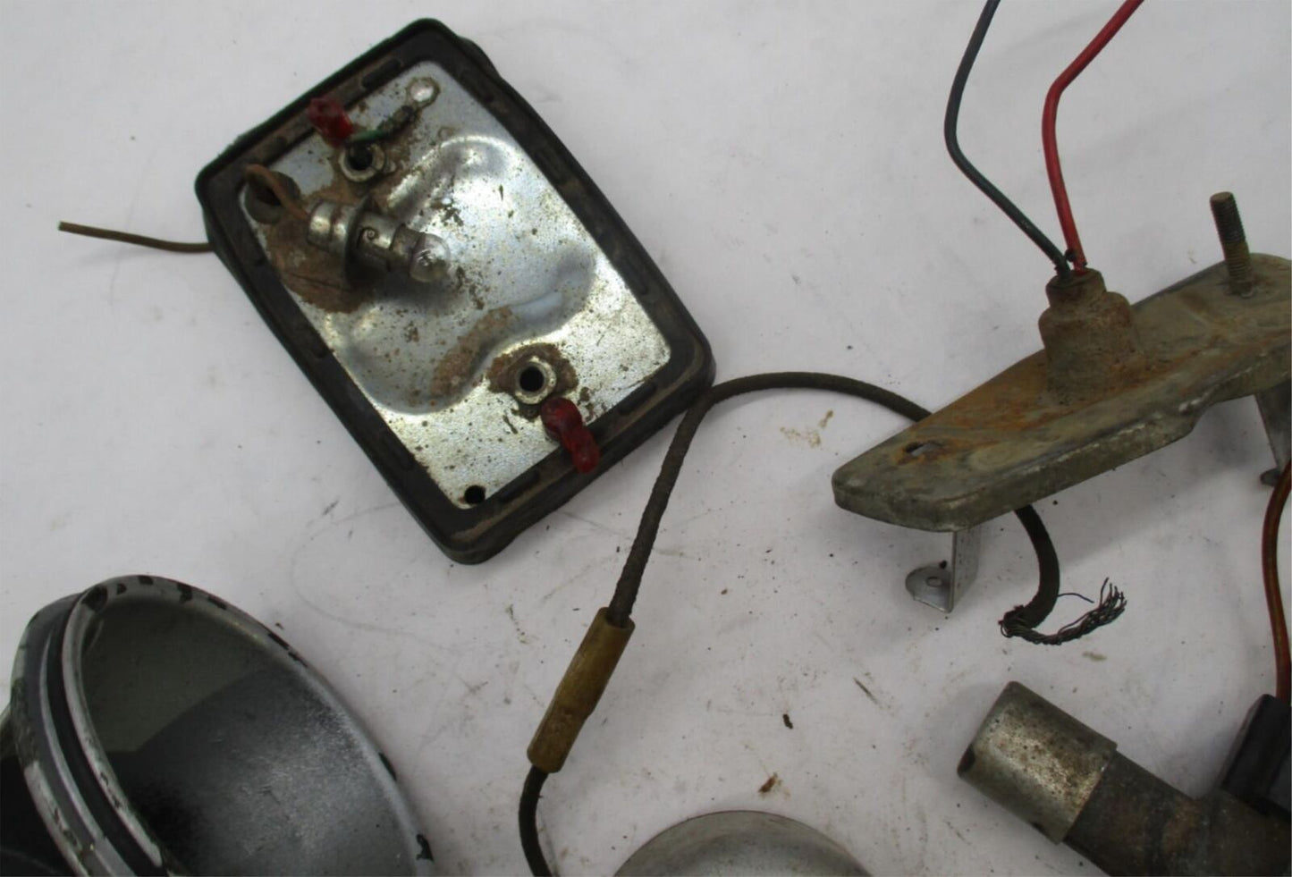Mixed Lot of Vintage Motorcycle Binelli MotoGuzzi Jawa Lighting Backing Parts