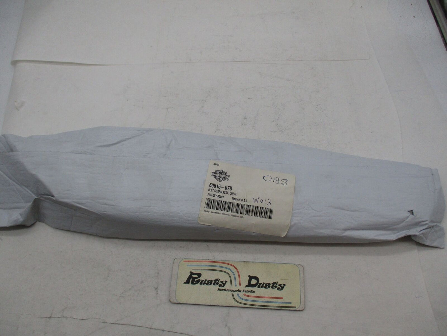 Harley Davidson Genuine NOS Softail Chrome Belt Guard Assembly 60615-07B