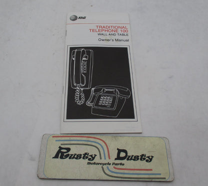 Vintage AT&T Traditional Telephone 100 Wall and Table Owner's Manual