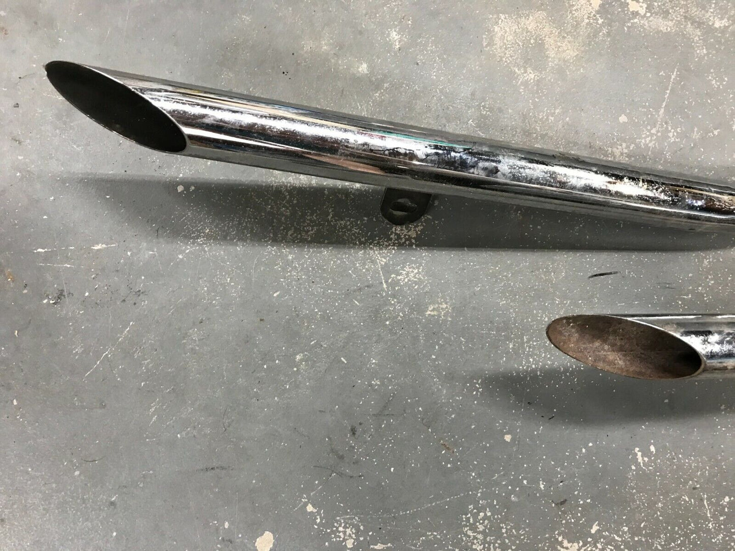 Harley Ironhead sportster Shovelhead 1 ¾” slash cut Straight exhaust drag pipes
