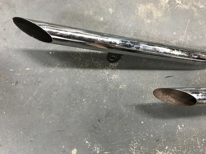 Harley Ironhead sportster Shovelhead 1 ¾” slash cut Straight exhaust drag pipes