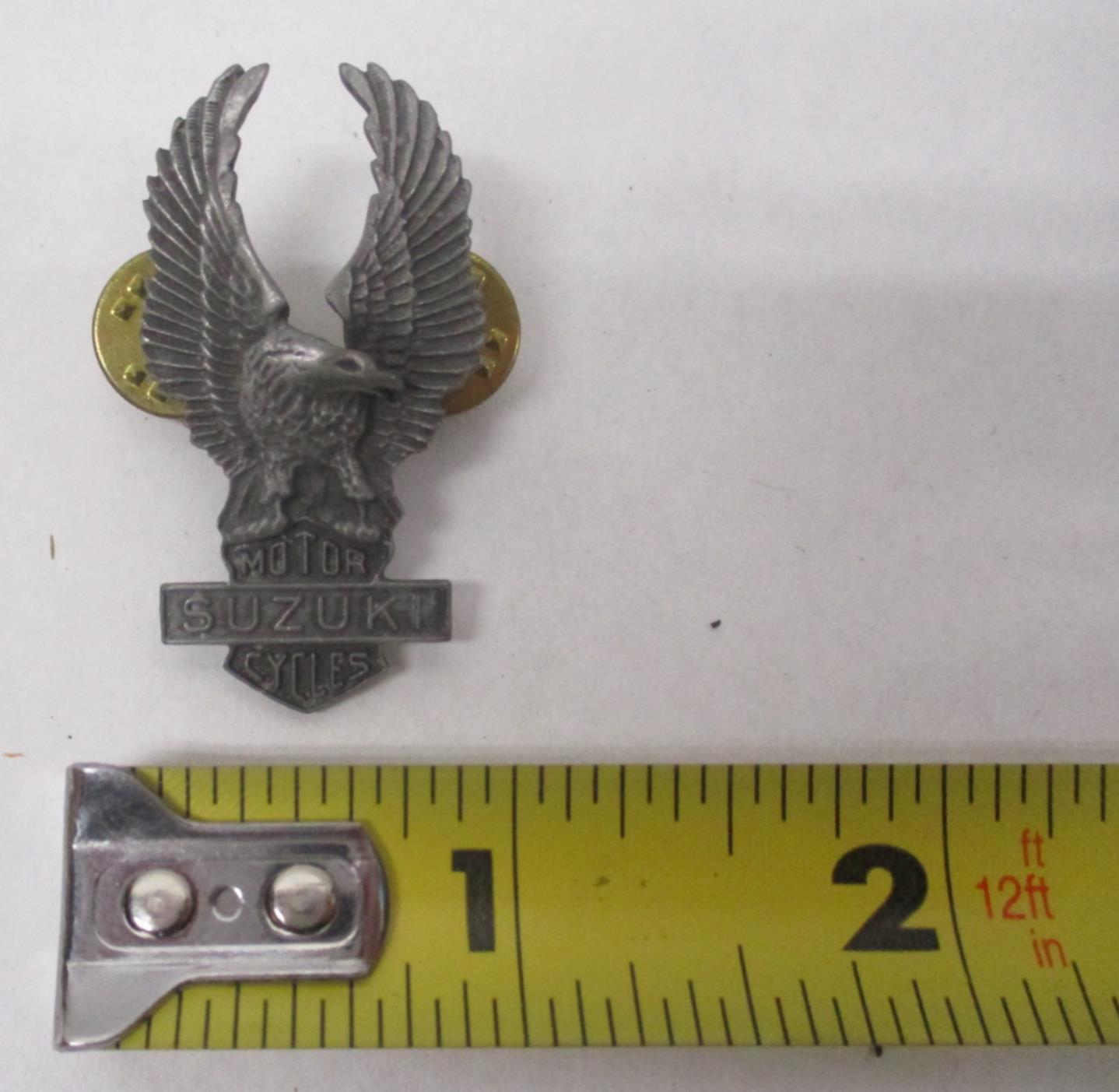 Suzuki Motorcycle Bike Chopper Cruiser Rider Vest Jacket Eagle Metal Pin