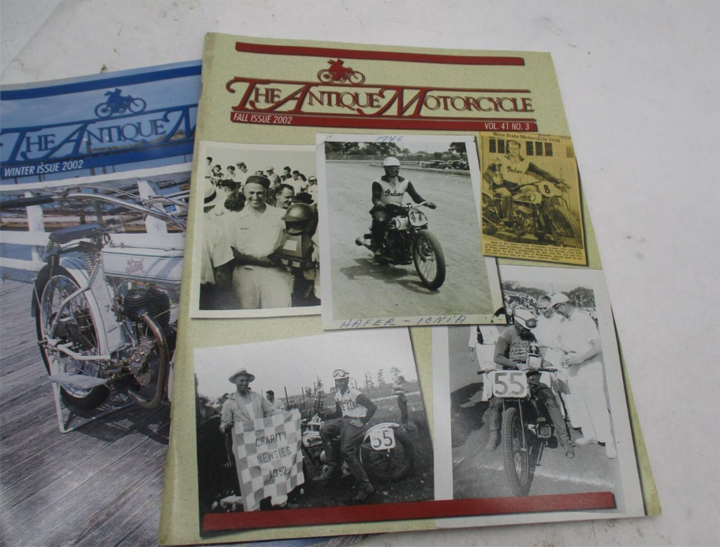 Complete Set of 4 The Antique Motorcycle Magazines All Issues from 2002 Vol. 41