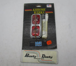 Harley Davidson Khrome Werks Baron Mini Twin Red Marker Light Kit DS-280151