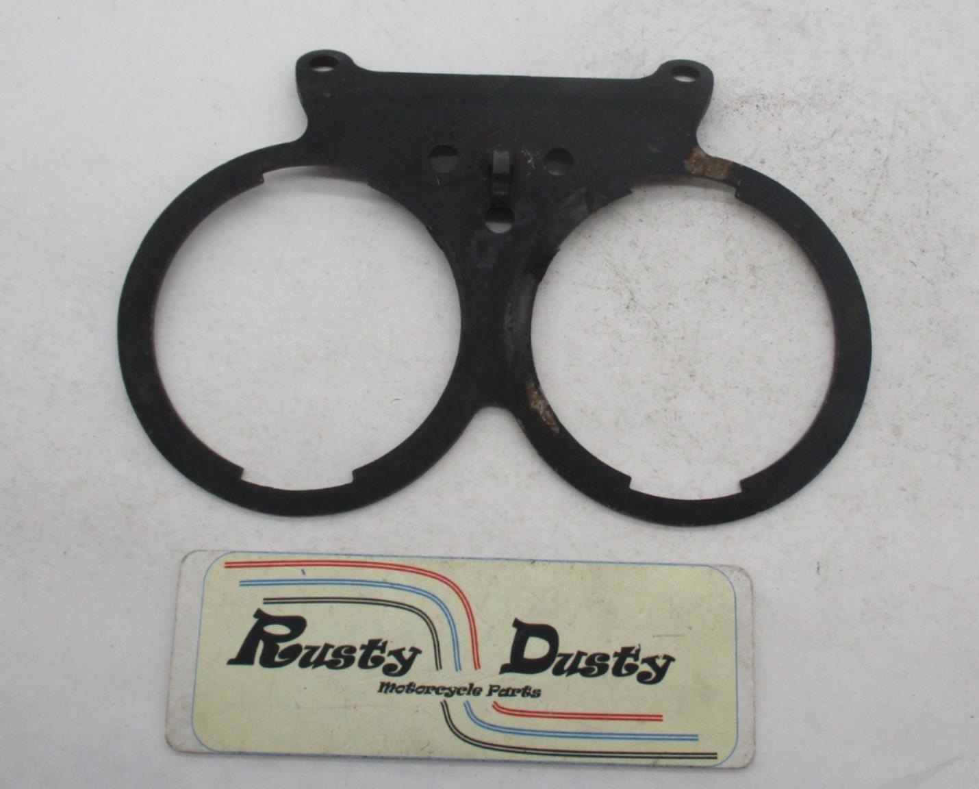 Harley Black Dual Gauge Mount w/ Indicator lens Bracket FXR Sportster XL