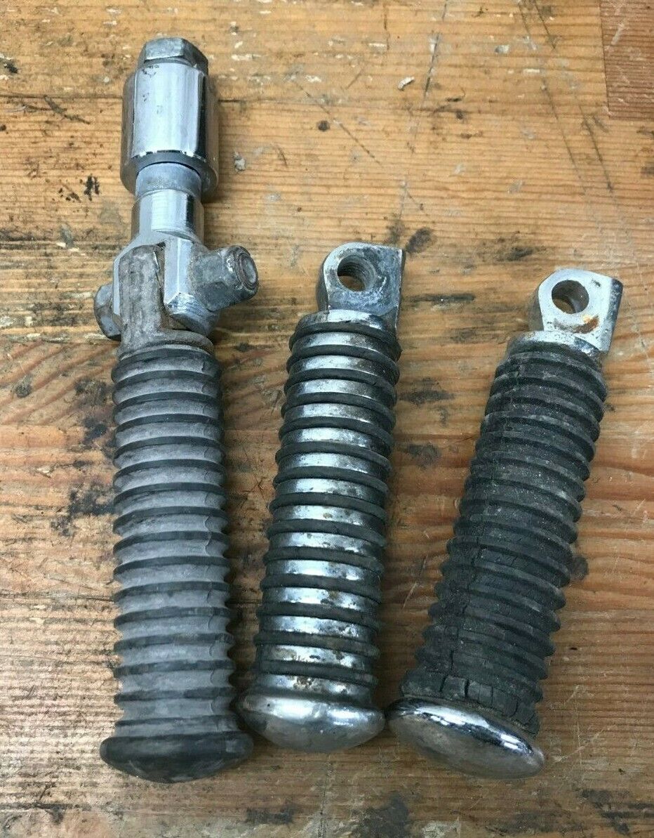 Lot of Harley Flathead Shovelhead Ironhead  Foot Pegs Rests round Rubber