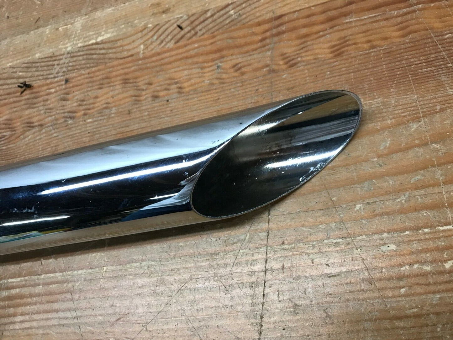 CHROME CUSTOM DRAG PIPE  2"  EXHAUST PIPE FOR HARLEY Rear Cylinder Only NEW