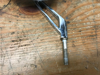 Harley Left side Mirror Chrome Oval Slotted Stem Style Chopper Nice Condition