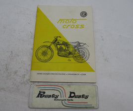 Vintage Original 1970s CZ Moto Cross Manual Book 125cc 250cc 400cc