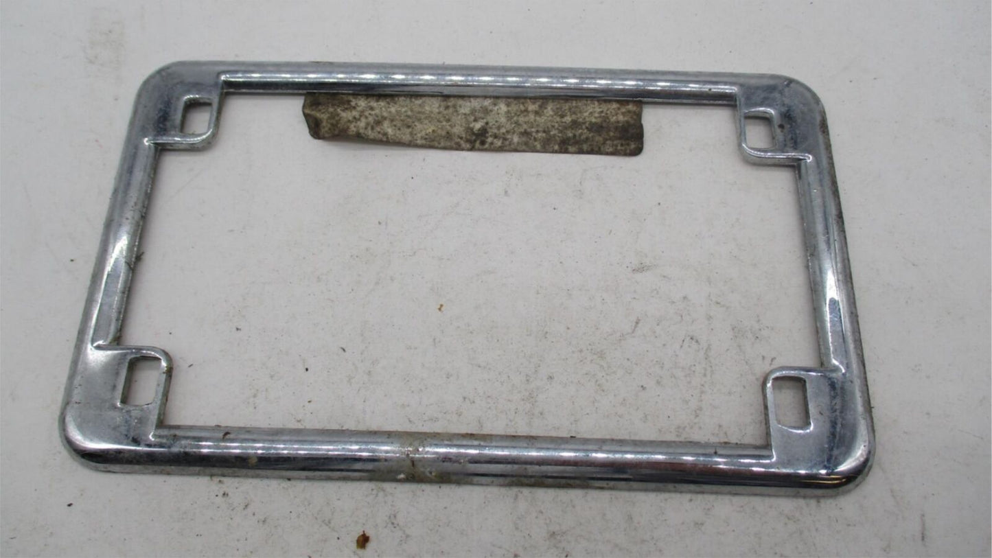 Harley Davidson Chrome License Plate Frame Shovelhead Ironhead 5-3/4" x 2-3/4"