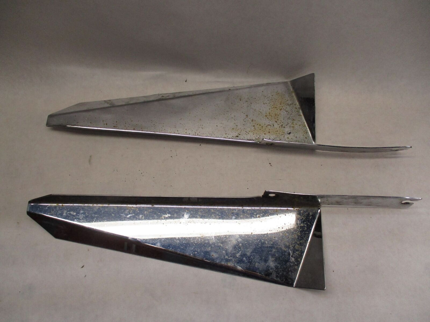 Set of Harley Touring Chrome Wind Guard Windshield Deflector
