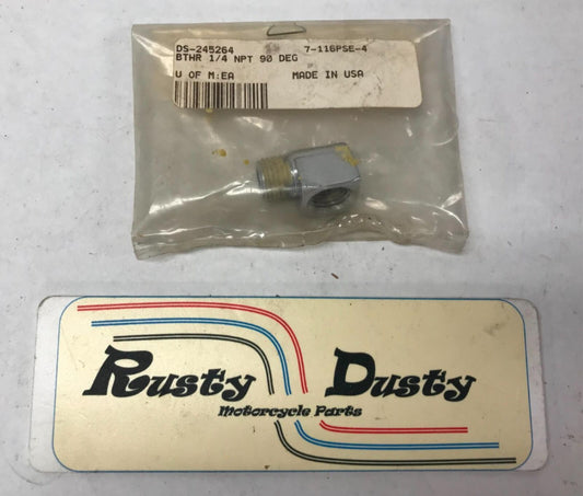 Harley Davidson Breather Fitting 1/4 NPT 90 Degree DS-245264