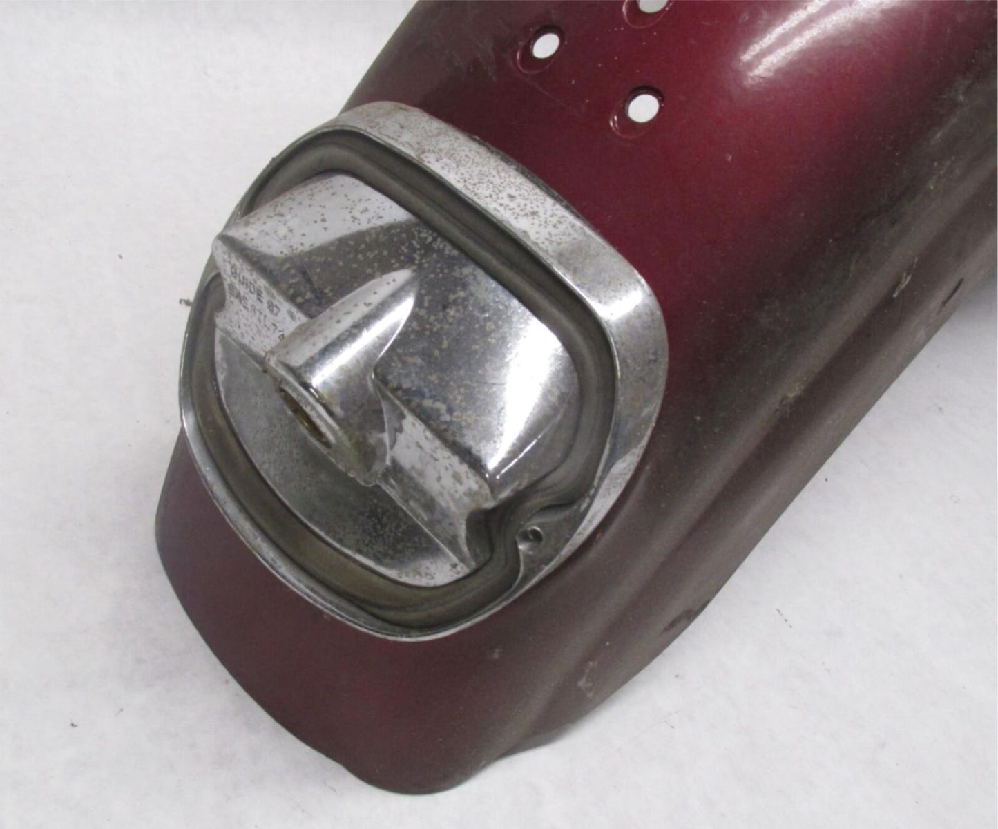 Harley Davidson Genuine Shovelhead Maroon 7" Rear Fender w/ Guide 97 Light