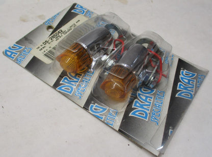 Drag Specialties Mini Round Pony Lights Amber DS-285042 Harley