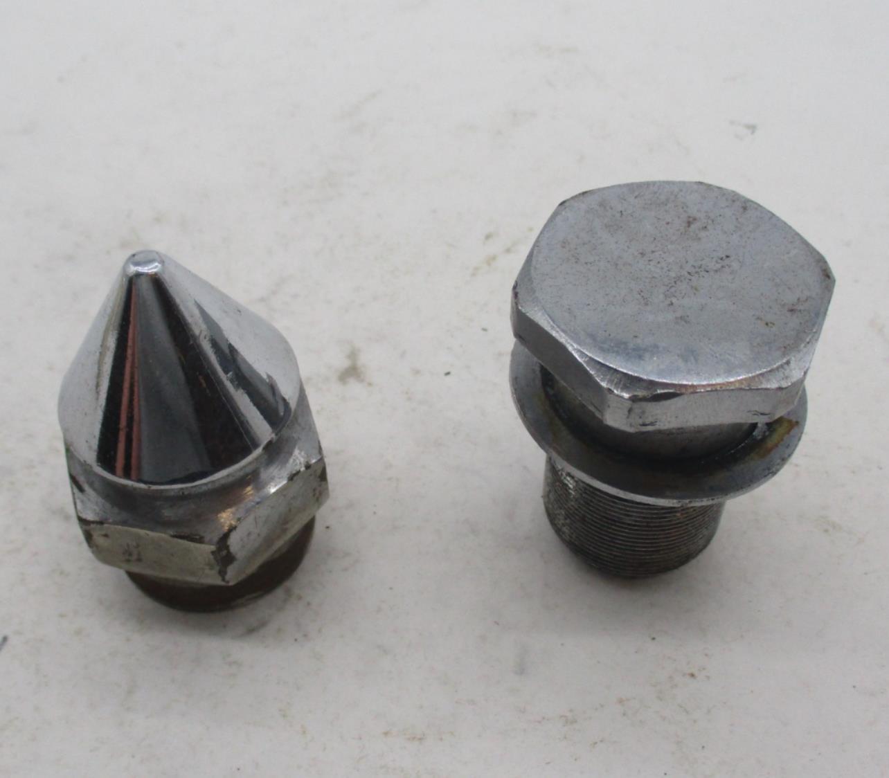 Lot of 2 mismatched Harley Davidson Chopper Top Cap Fork Tube Caps