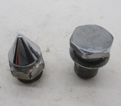 Lot of 2 mismatched Harley Davidson Chopper Top Cap Fork Tube Caps