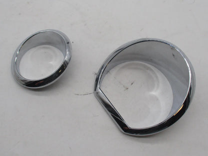 Mixed lot of 2 Harley Davidson Chrome Light Trim Rings w/ integrated visors