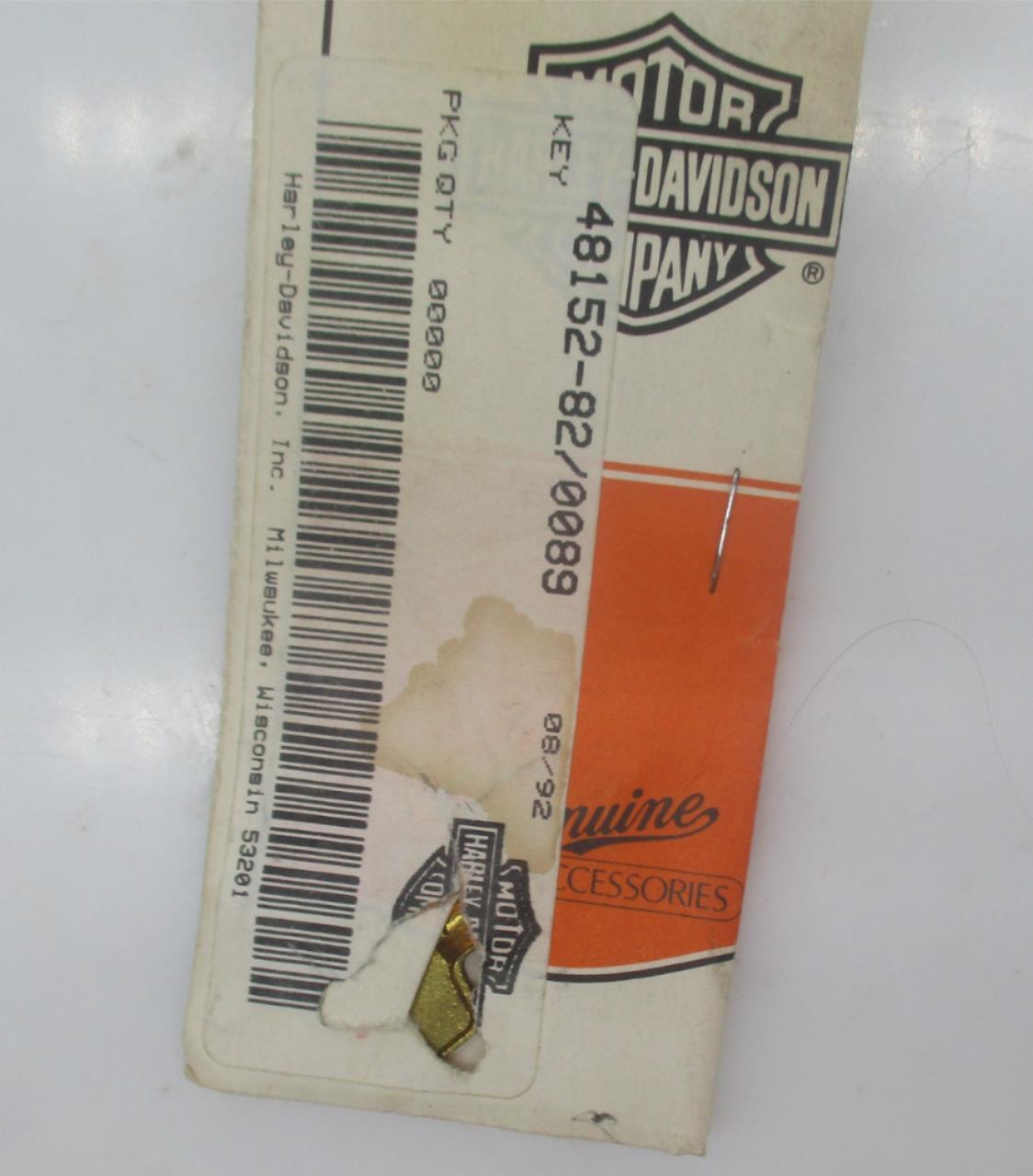 Set of 2 Harley-Davidson Genuine NOS Keys Code 0089 48152-82