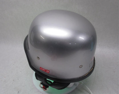 Outlaw Silver G103 Extra Small XS DOT Motorcycle Half Helmet