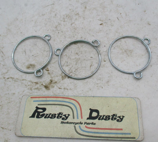 Lot of 3 Triumph Front Fork Gaitor Boot Retaining Clamp Spring Rings