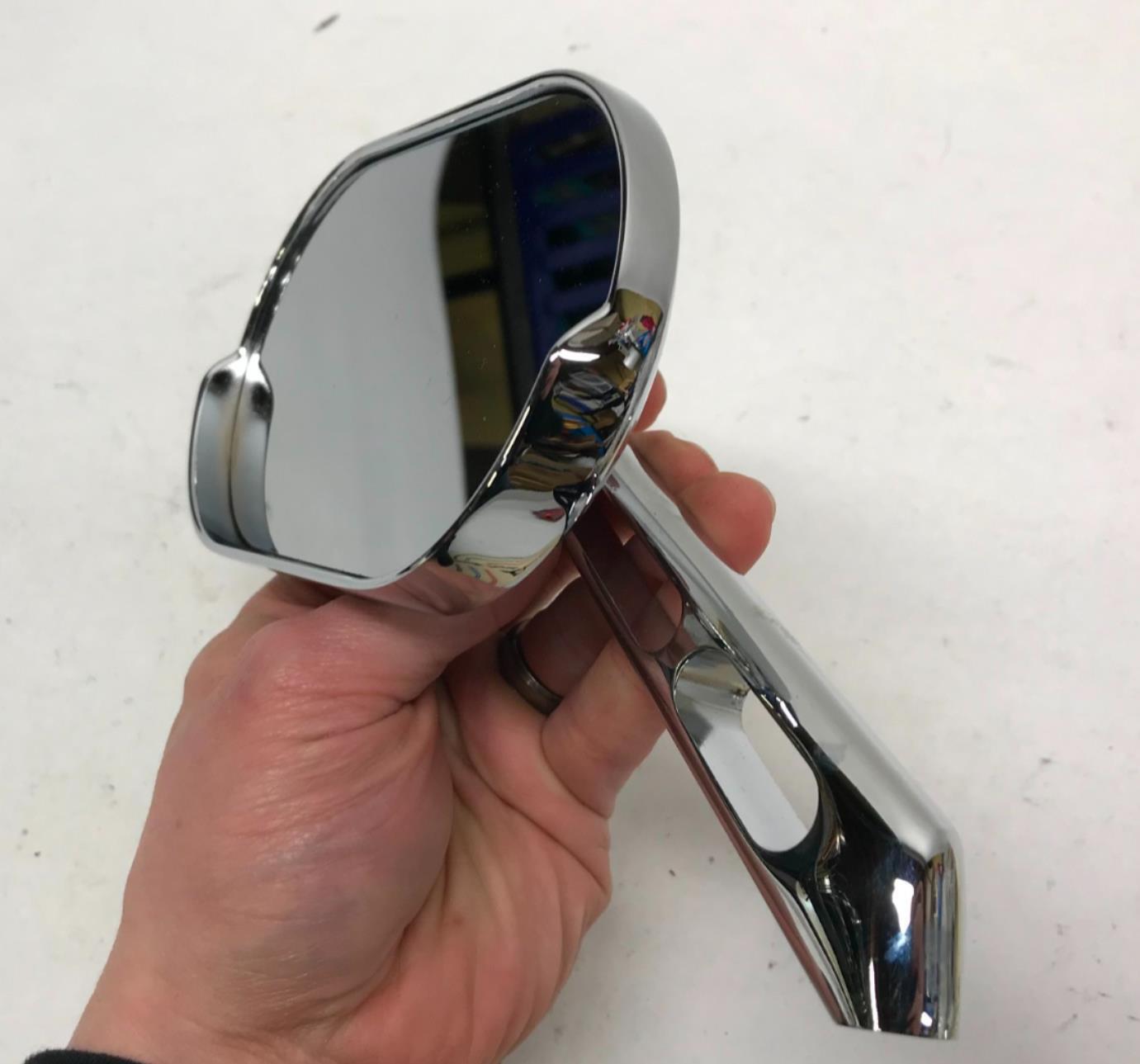 Harley Davidson Custom Shopper Chrome Slotted Oval Left Rear View Mirror