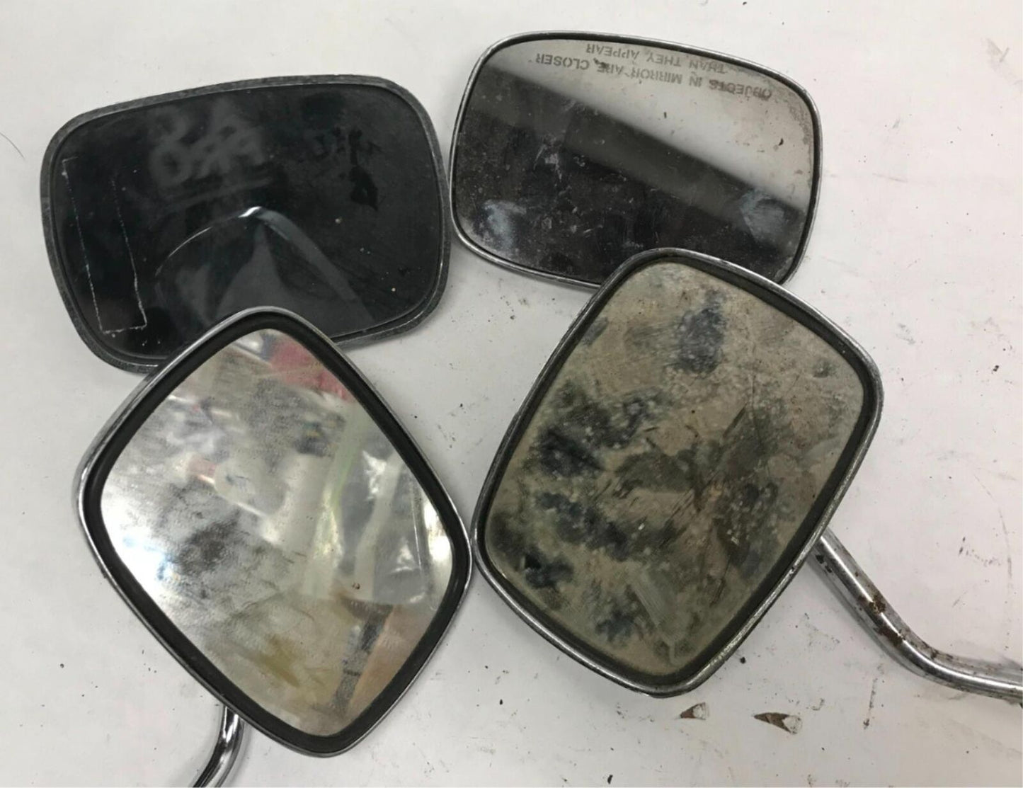 Lot of  (4) Harley Davidson aftermarket Mirrors Shovelhead Chrome Ironhead