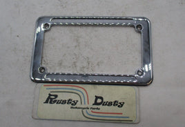 Harley Davidson Chrome Grooved License Plate Border Frame