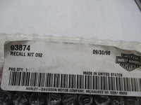 Harley Davidson Genuine NOS Recall Kit 092 93874