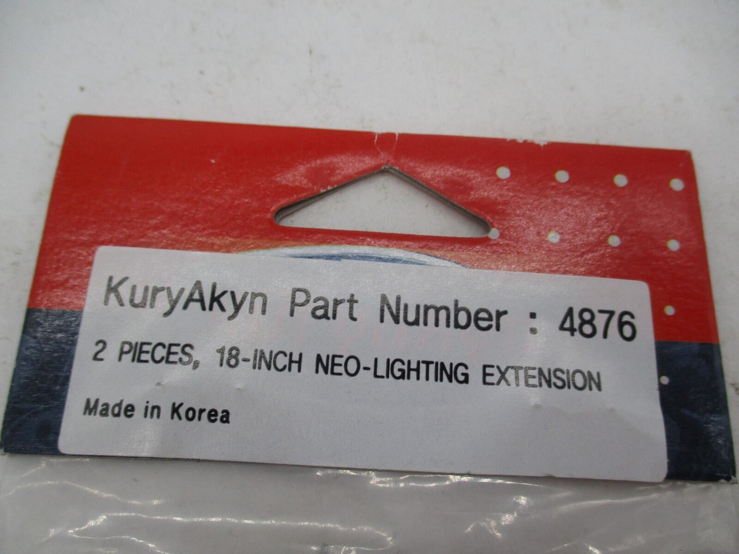 Harley Davidson Kuryakyn 2 Pcs 18" Neo Lighting Extension 4876