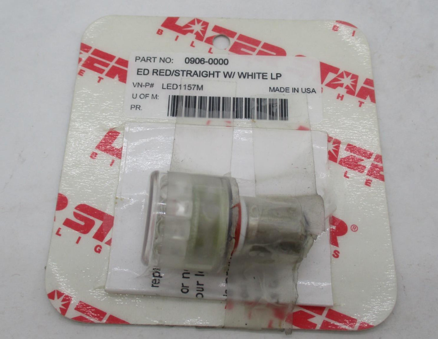 Lazer Star Red White Straight Bulb 0906-0000 LED1157M Harley Davidson