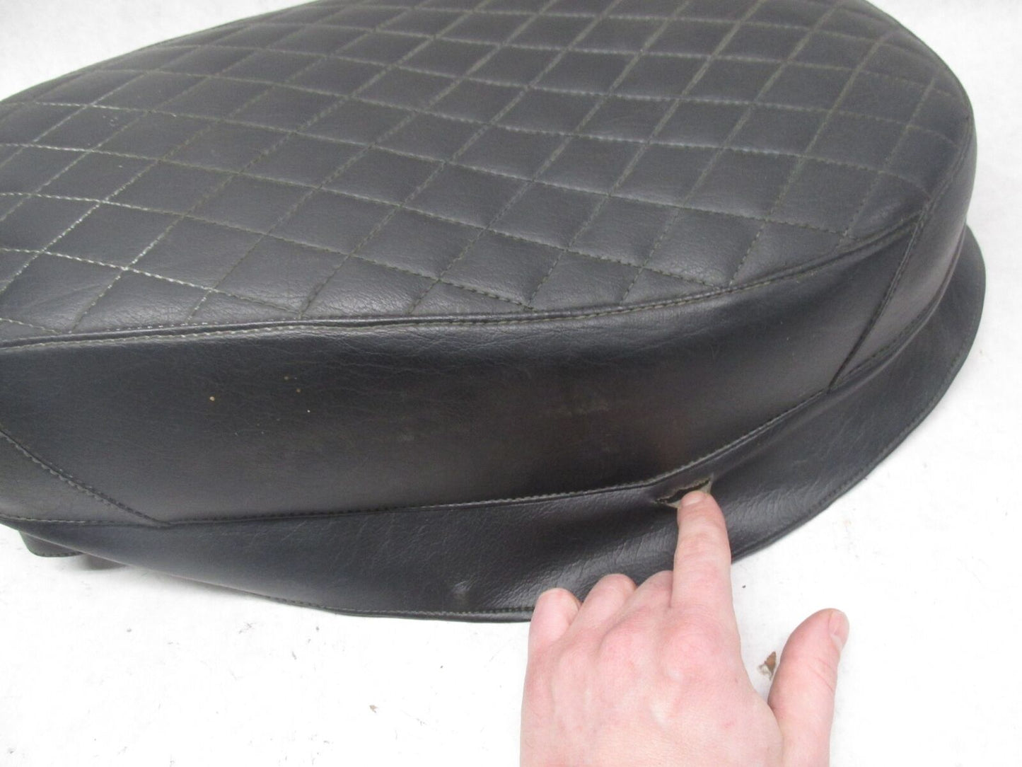 Vintage Motorcycle Boss Custom Diamond Stitched Solo Seat Vintage Y-2A BSA